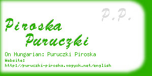 piroska puruczki business card